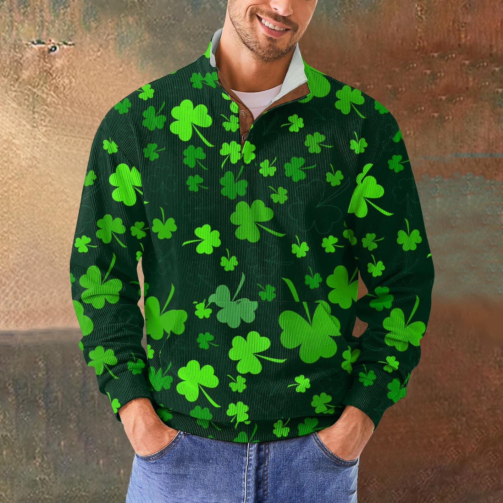 

Весенняя и мужская толстовка с воротником-стойкой — это повседневные свитера для активного отдыха, топы L темно-зеленого