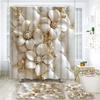 Elegant Bouquet Of Fantastic White Flowers 3D Style Shower Curtain Bathroom Curtain With Bath Rug Carpet Set Floral Home Decor