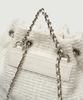 Thebarnnet Tweed Drawstring Chain Backpack_Ivory