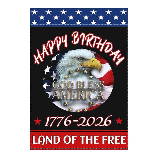 250th Anniversary America Garden Flag 250 Years of Freedom Patriotic Banner 4th of July Yard Sign for Independence Day Memorial Day Gift