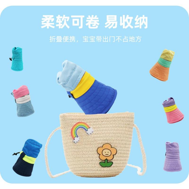 Neuer Nackenschutz Kinder Sonnenhut Mädchen Baby Sonnenschutz Eimerhut UV-Schutz Babyhut Sommer