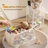 Large Kids Toy Storage Bin, Extra Capacity Organizer Basket for Stuffed Animals & Plush Toys, Portable Handle Laundry Basket