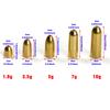 MNFT 15Pcs Brass Bullet Sinkers 1.8-10g Weights Texas Rig Carolina Rig Fishing Tackle Accessories for Bass Fishing