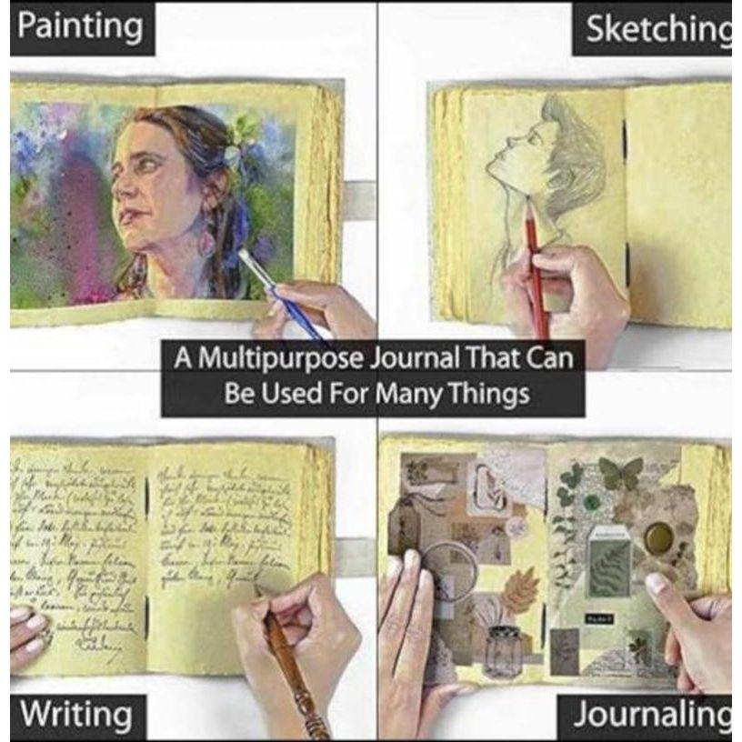 Fox Leather Grimoire Journal: Book of Shadows, Vintage Spell Thick Vintage Notebook for Women, Writers | Deckle Paper Journals for Gift