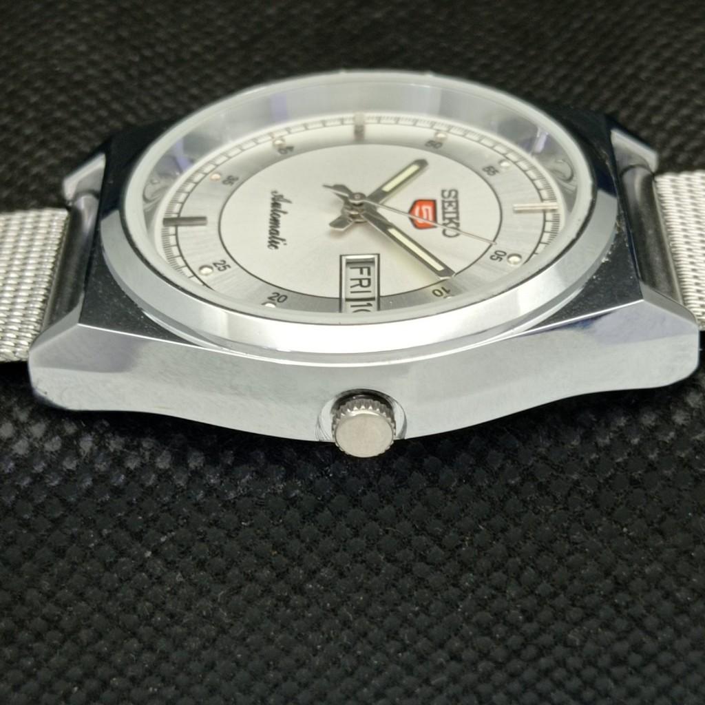 REFURBISHED VINTAGE SEIKO 5 AUTO 6309A JAPAN MENS SILVER WATCH 593a-a311249-2
