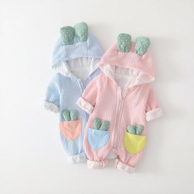 Novorozené dítě Romper: Kreslený lezoucí obleček pro kluky a holky - Podzimní/Jarní outfit na ven.