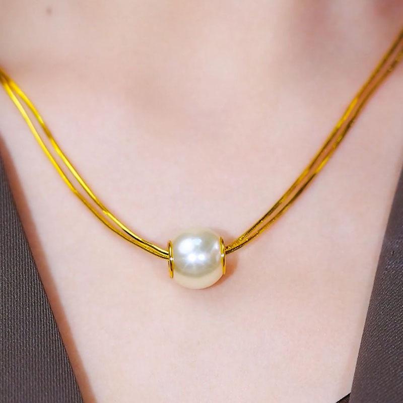 

2023 Retro French Pearl Double-Layer Choker: Elegant & Trendy Necklace for Women