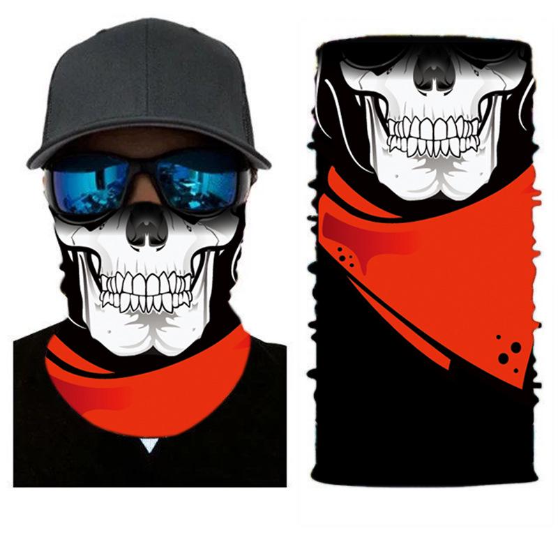 Xunhui Skull Sports Neck Warmer: Seamless Outdoor Cycling Face Mask & Sun Protection Headscarf