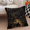 Dark American Rock Band MMotionless In White Cushion Cover Throw Pillow Cover Hidden Button Durable Polyester Chair Cushion
