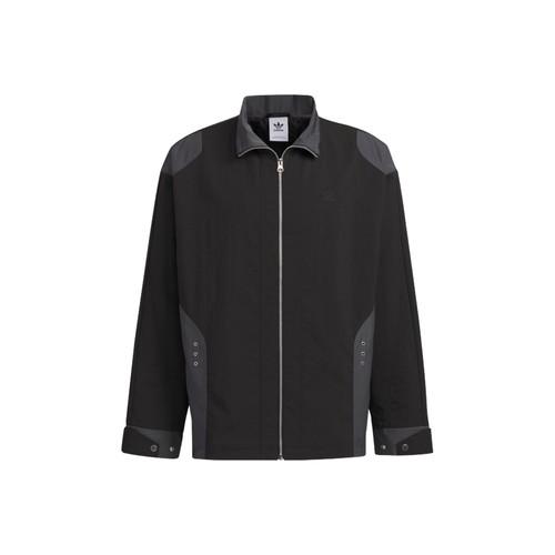 adidas Logo Zipper Stand Collar Colorblock Long Sleeve Jacket Men s Black XS чёрный