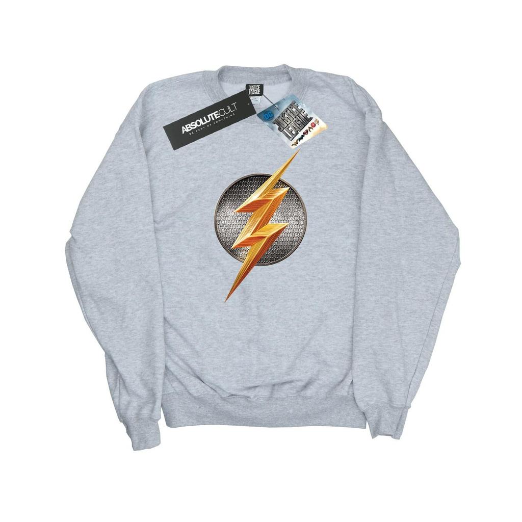 DC Comics Mens Justice League Movie Flash Emblem Sweatshirt