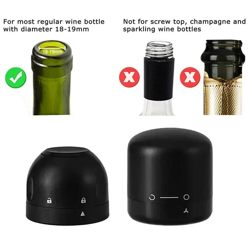 1pcs Vacuum Reusable Red Wine Corks Champagne Bottle Sealer Cap Stopper Set Leak-proof Fresh Keeper for Wine Plug Bar Tools