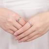 2pcs 925 Sterling Silver Couple Rings Zircom For Women Man Exquisite Student Girlfriend Silver JewelryGood Product