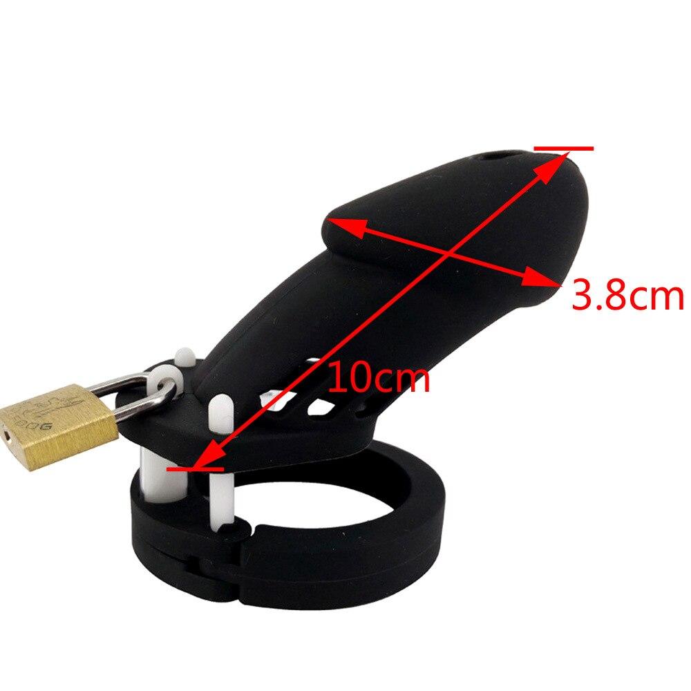 Male Silicone Cb Lock Chastity Lock Penis Cage Adult Sex Toys Cock Cage Slave Cuckold Torture Scrotum