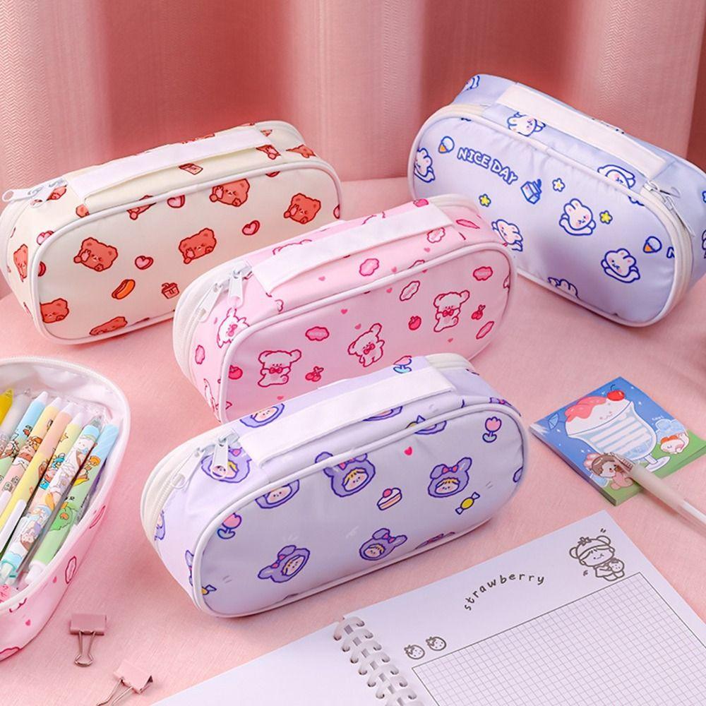 

Large Capacity Pencil Boxes Portable Pencil Bag Multifunctional Pencil Case Girls
