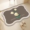 Diatom Mud Soft Floor Mat Bathroom Quick Drying Toilet Door Mat Absorbent Non-slip Toilet Toilet Rug