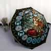 Japanese Shiba Inu Glass Pattern Umbrella, Portable and Foldable Design, 8 Ribs, a Casual Accessory for Halloween, Christmas, and Birthday Gifts.