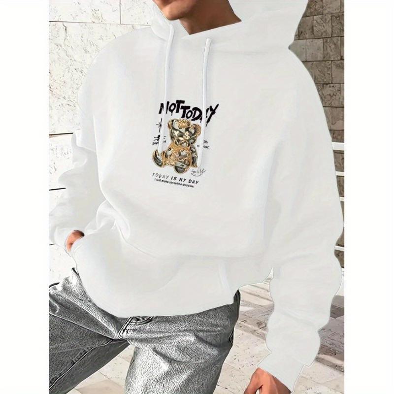 

Регулируемый капюшон, Мужская толстовка с капюшоном, Отлично подходит для кофейных свиданий XXL белый