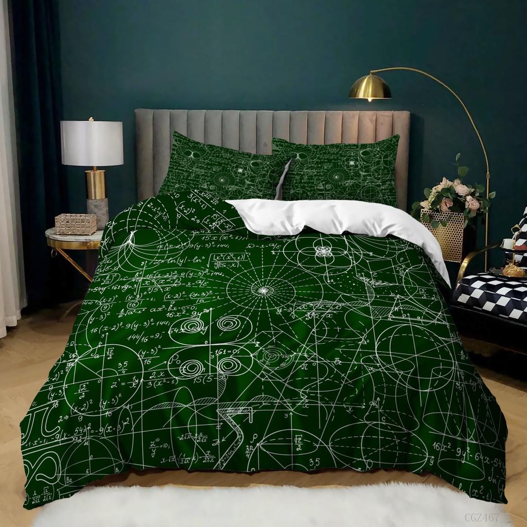Home Textiles Student Bedding Three-Piece Set Mathematical Formula Quilt Cover