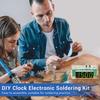 4-Digit Digital DIY Clock Kits with Acrylic Shell  DIY Alarm Clock Soldering Practice Kit for Learning Electronics multifunction