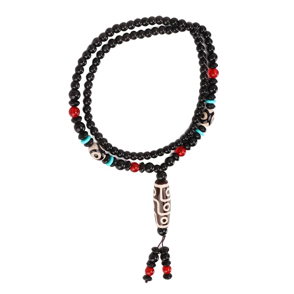 Dzi Eyes Beads Necklace Good Fortune Elegant Design Natural Colors China Tibetan Necklace for Women Men