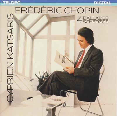 CD FRÉDÉRIC CHOPIN - CYPRIEN KATSARIS - 4 Ballades / 4 Scherzos 843053 TELDEC 1984 Germany Classical Used
