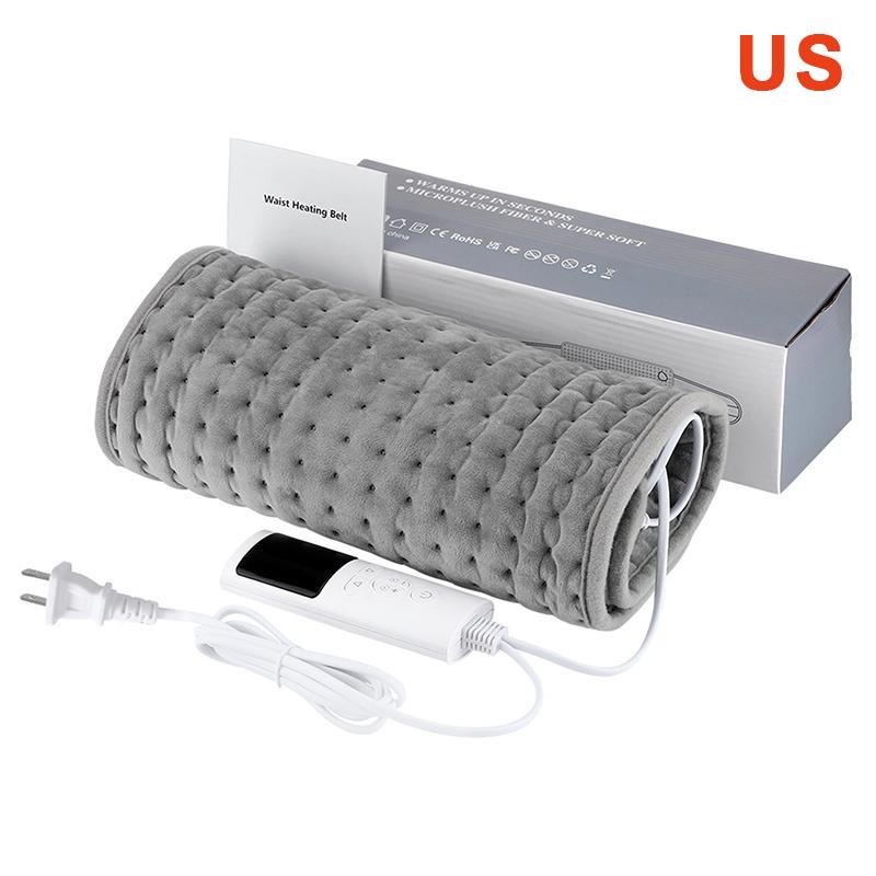 Пояс поддержки спины с подогревом Электрический пояс для талии с регулируемой температурой Теплый пояс для спины Обогреватель для живота Поясничная подушка поддержки US