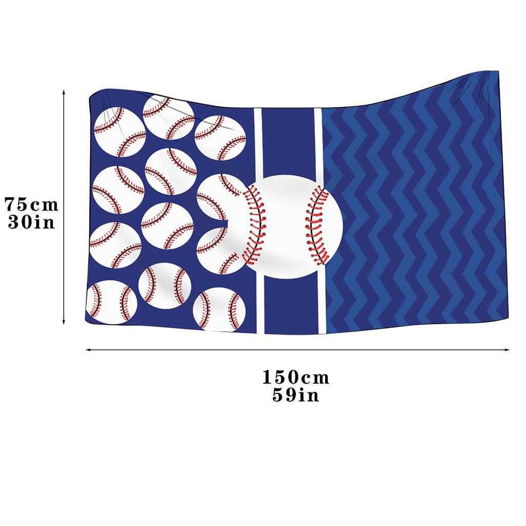 Baseball-Strandtuch, schnell trocknend, tragbar, Badetuch, Baseball-bedrucktes Strandtuch