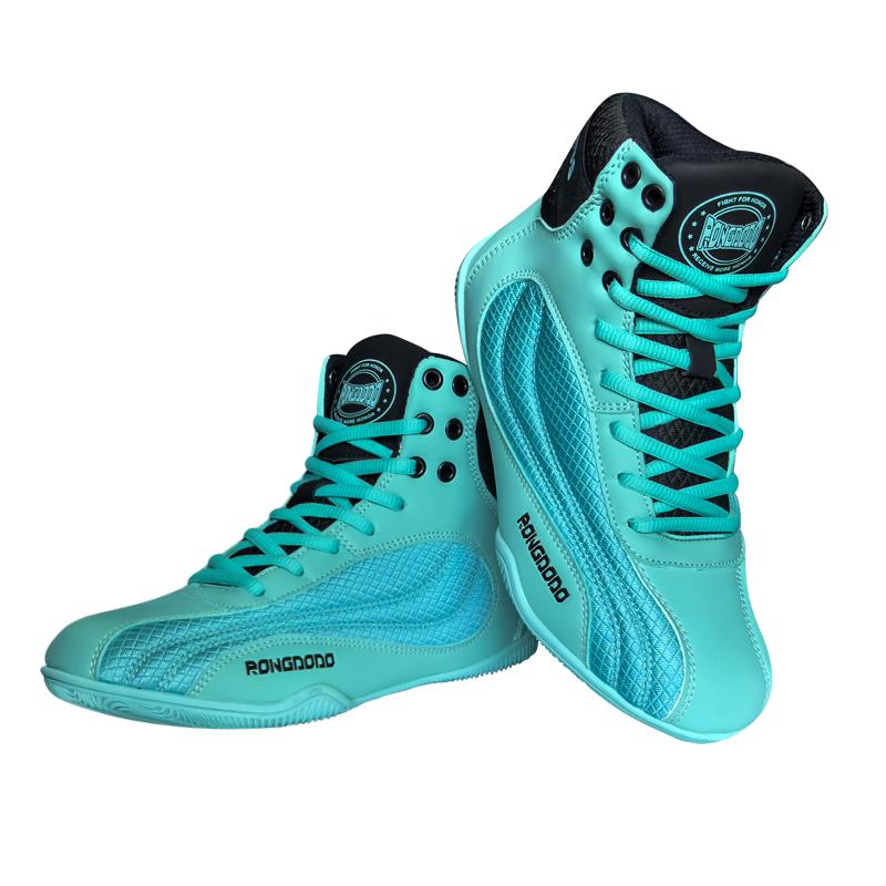 Nuove Scarpe da Pugilato Allenamento Combattimento Arti Marziali Fitness Esercizio Scarpe Sanda High Top Ammortizzanti Scarpe da Wrestling