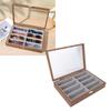 8 Slot Sunglasses Storage Case Walnut Grain Wooden Glasses Box Organizer Storage Eyeglasses Holder