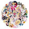 Cheesecat Sailor Moon Waterproof Pretty Guardian Sticker Perfect for and Set Stickers, Decals, Pack, Laptops, Bikes, Helmets, Suitcases, 150-Piece