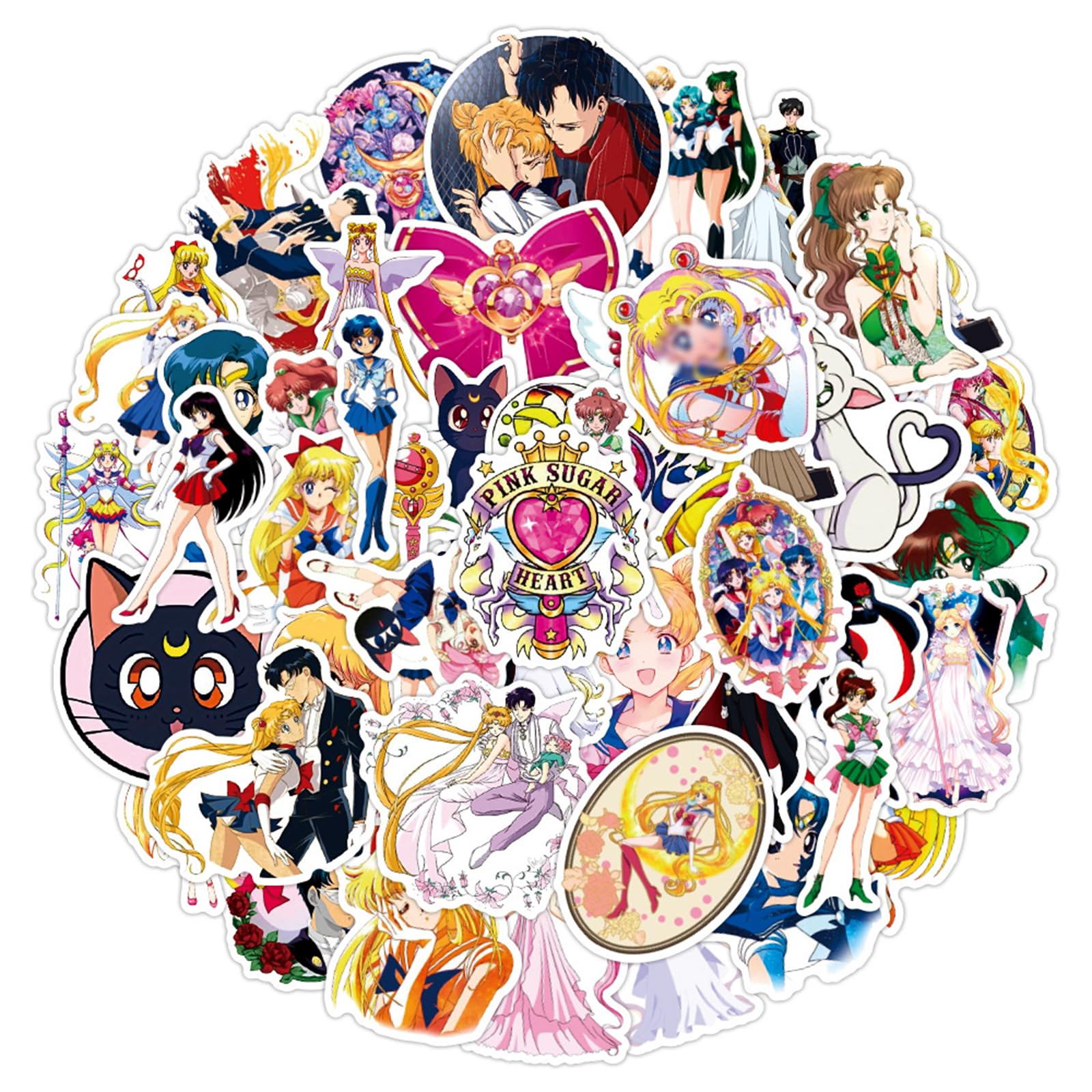 

Cheesecat Sailor Moon Waterproof Pretty Guardian Sticker Perfect for and Set Stickers, Decals, Pack, Laptops, Bikes, Helmets, Suitcases, 150-Piece