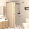 Non Perforated Corner Magnetic Folding Invisible Shower Curtain in Bathroom Waterproof and Mold Resistant, Thickened Shower Room
