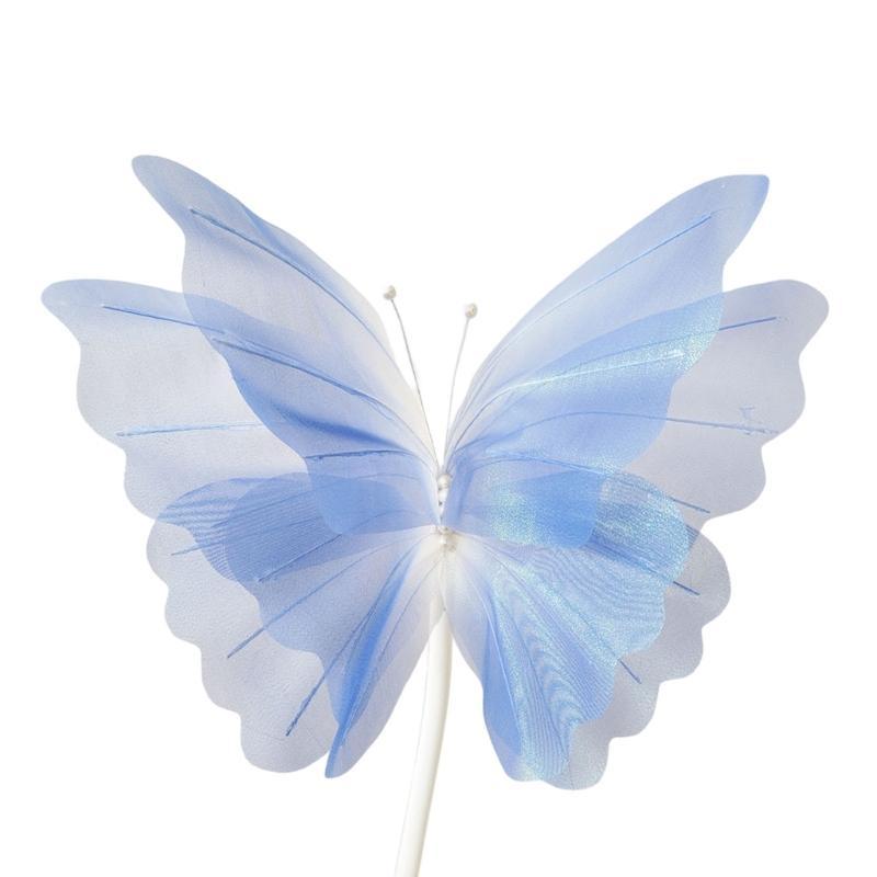 Handgefertigter Gaze-Schmetterling Künstlicher Schmetterling Schmuck Wandkunst Dekoration