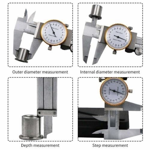 Dial Caliper 0-150mm 0.02mm High Precision Industrial Stainless Steel Vernier Caliper Impact Resistant Weighing and Measuring Tool