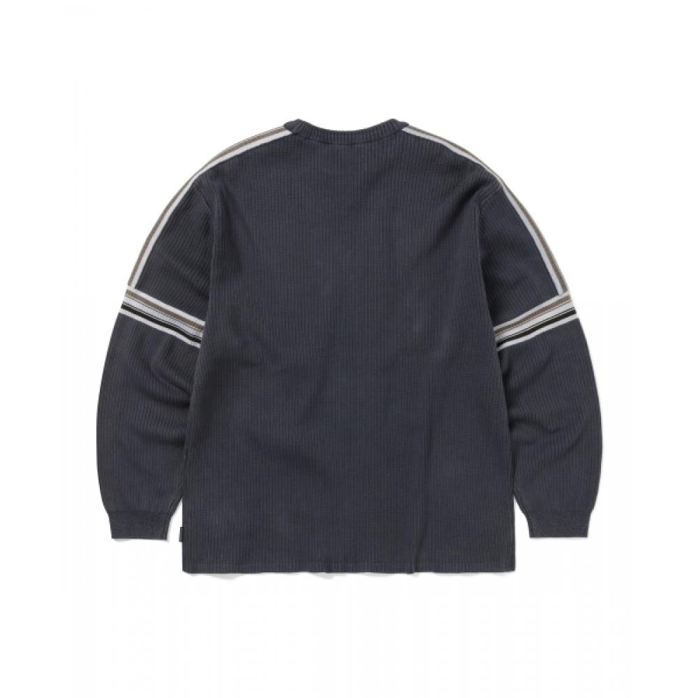 ThiSiSneverthat Striped Knit L S Top Navy