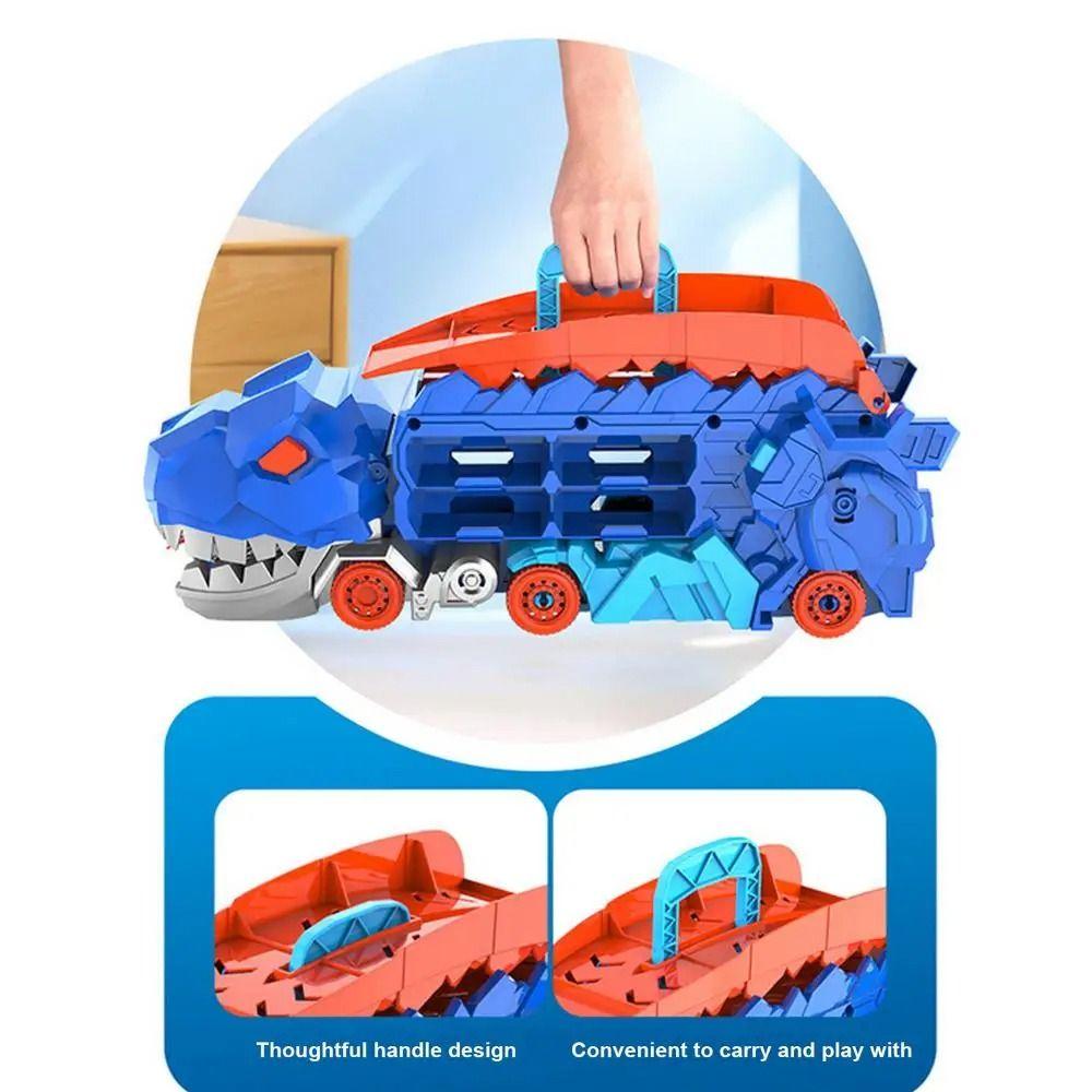 with Handle Dinosaur Car Toy Folding Dinosaur Track Toy Dinosaur Transformed Toy  Festival Gift