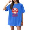 Women's Fashion Short Sleeve Soccer Print T-Shirt