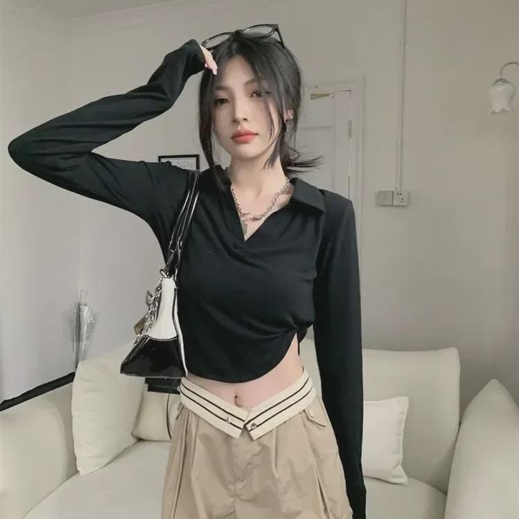 Women's Slim Fit Long-Sleeved T-Shirt: New Spring & Autumn Fashionable Design Shirt