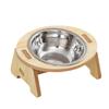 Wooden Cat Food Bowl Non-Slip Dog Food Bowl Practical Cat Food Container  Home