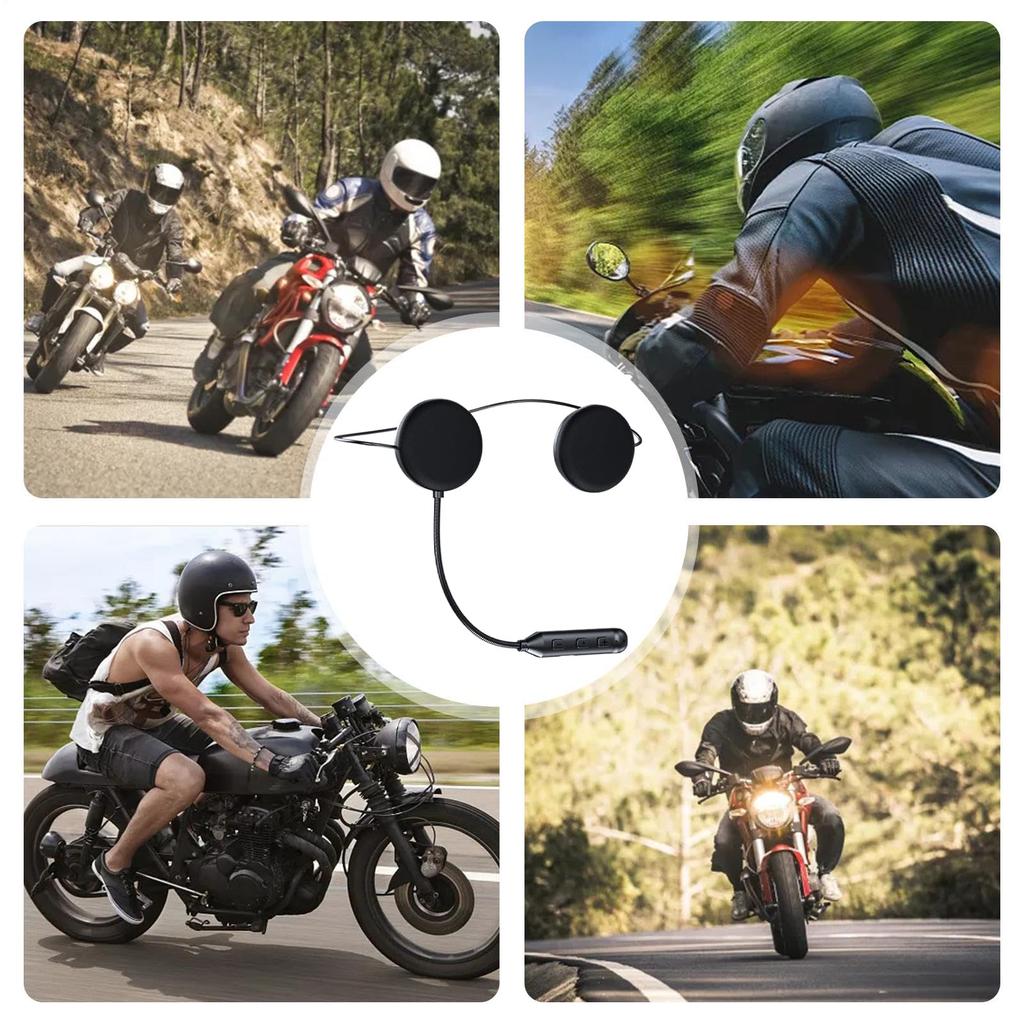 Helmet Headset, Motorcycle Earphones, Ultra-Thin, Smart Income Earbuds, Music Control, Auto Answer, Outdoor Riding, Communication Support