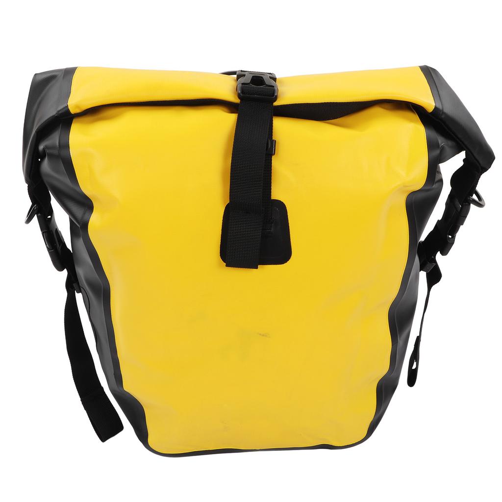 Bike Rear Rack Bag Outdoor Waterproof Bicycle Saddle Bag for Long Distance Riding Cycling Yellow 25L Large