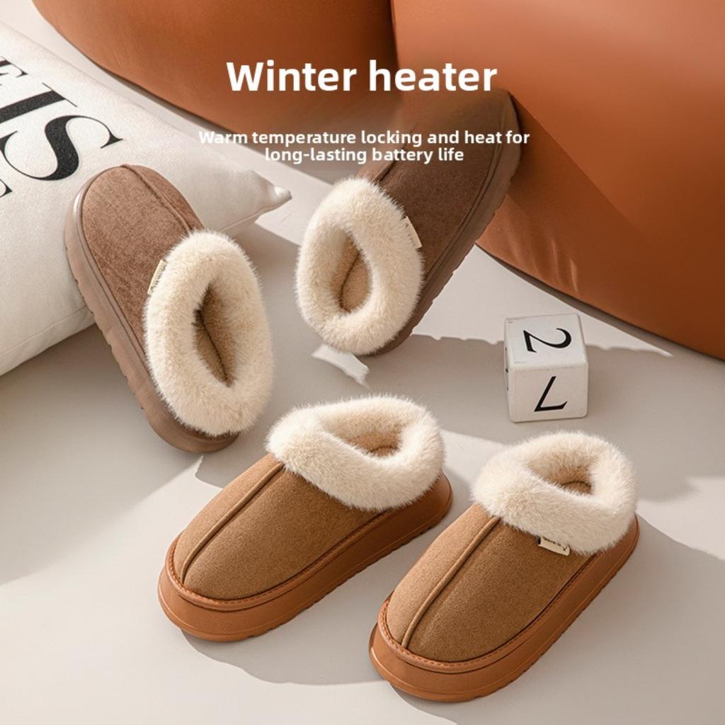 Cotton Slippers for Women, Winter Indoor Home, Thick Soled, Anti Slip, Outerwear Bag with Warm and Plush Cotton Slippers for Men