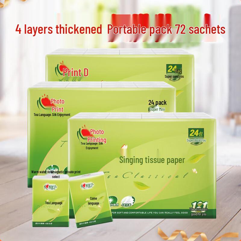 Heart to Heart Tea Talk 4-Ply Unscented Pocket Tissues