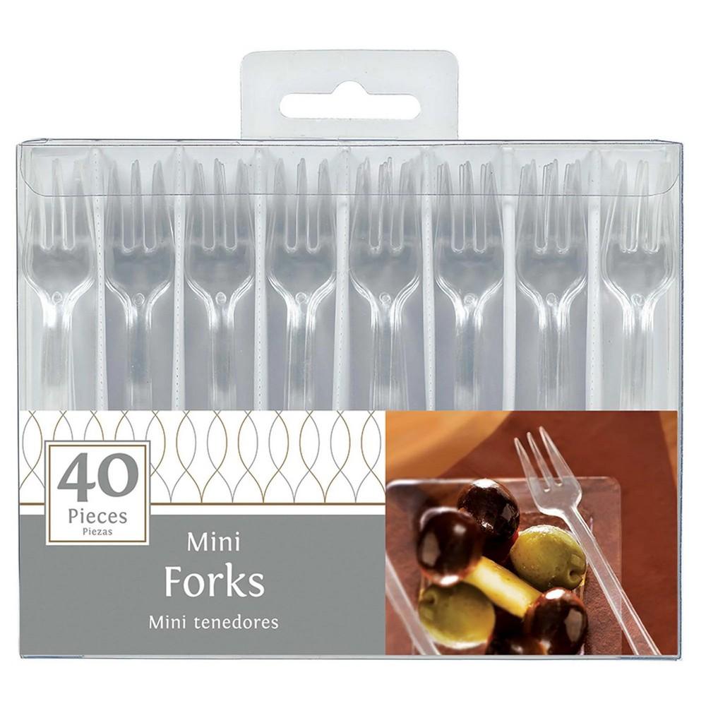 Amscan Mini Plastic Forks (Pack of 40)