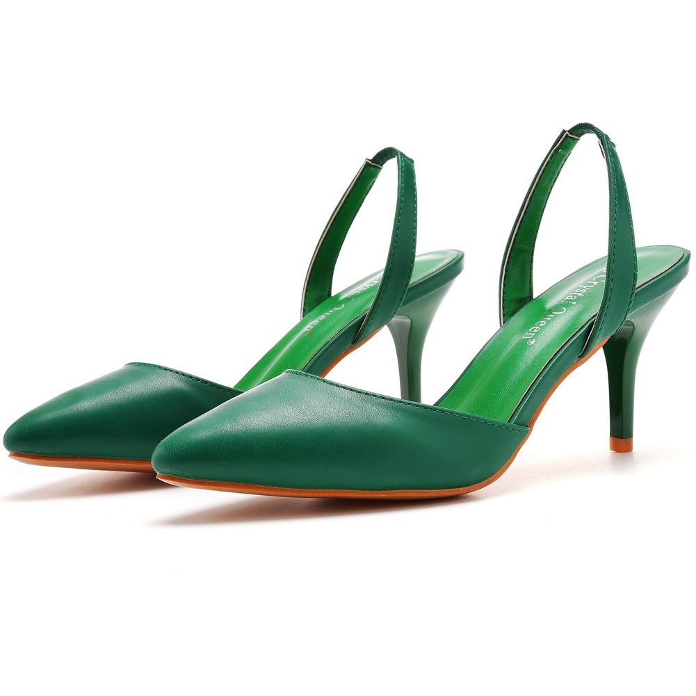 7cm Shallow Mouth Pointed Sandals White Thin Heels Small Size Wedding Shoes Bride Wedding Dress Shoes Wedding Photography Shoes