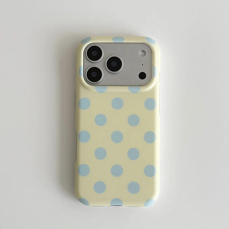 Korean Colorful Circular Dots Matte IMD TPU Back Cover For For Iphone 1 16 17 Pro Max Phone Case