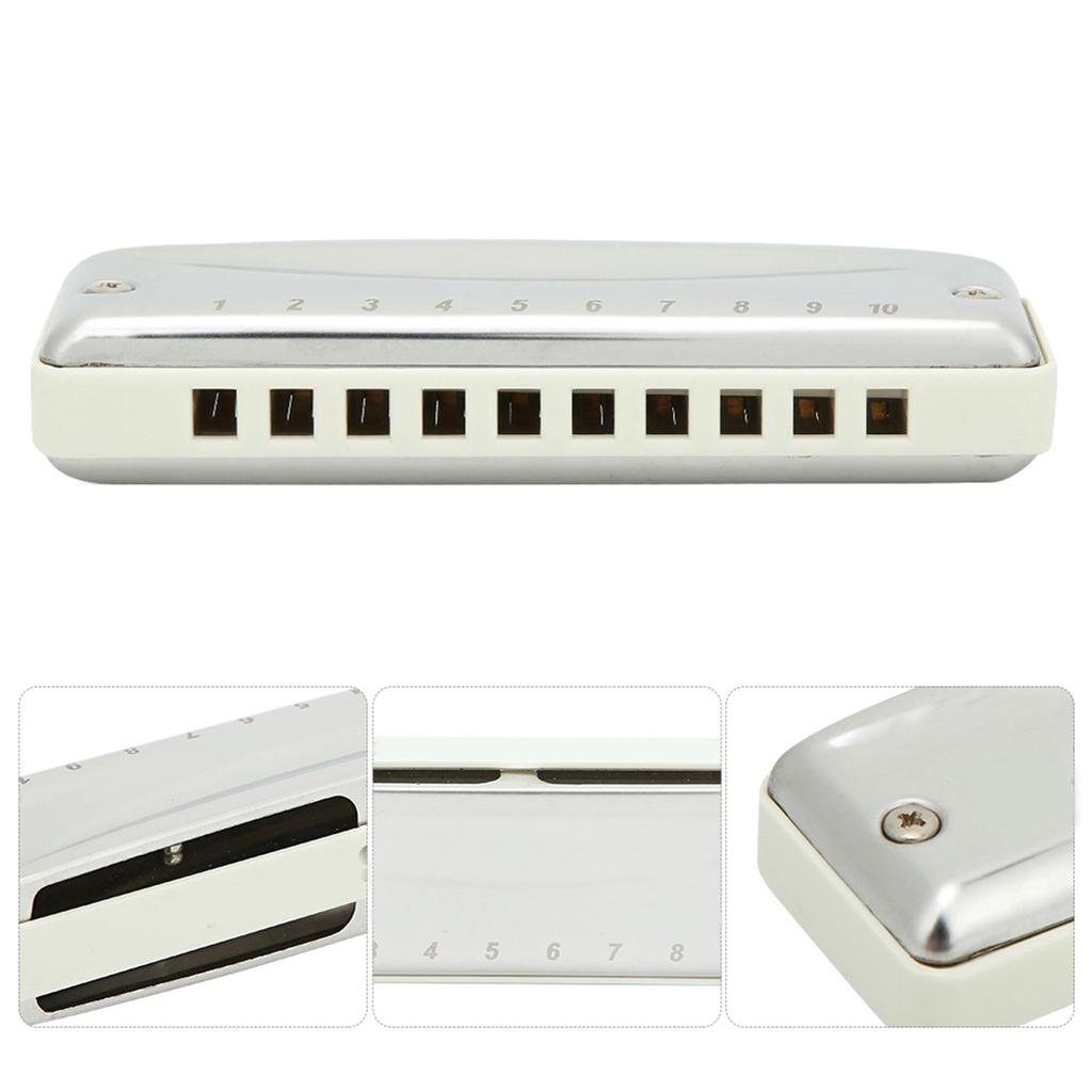 Blues Harmonica 10‑Hole Mouthorgan A Key Portable Beginner Gift Wind Instrument Waterproof