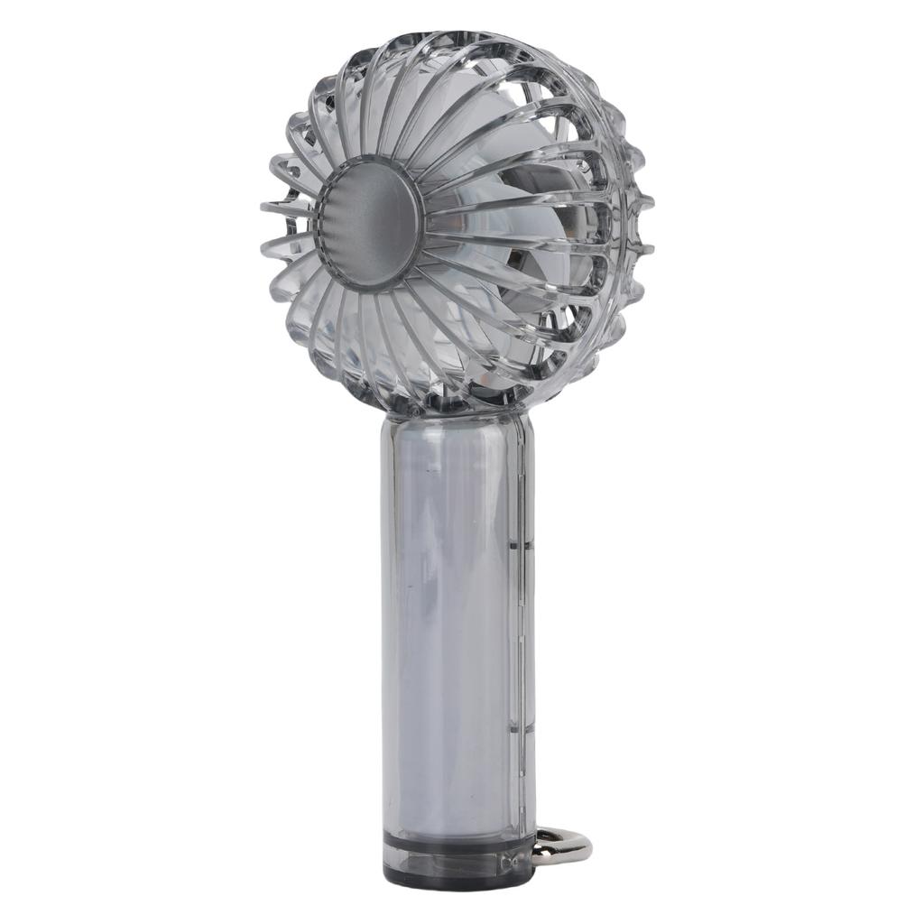 Mini Handheld Fan Transparent with Hook Quiet Small Pocket Fan 1200mAh Rechargeable Battery