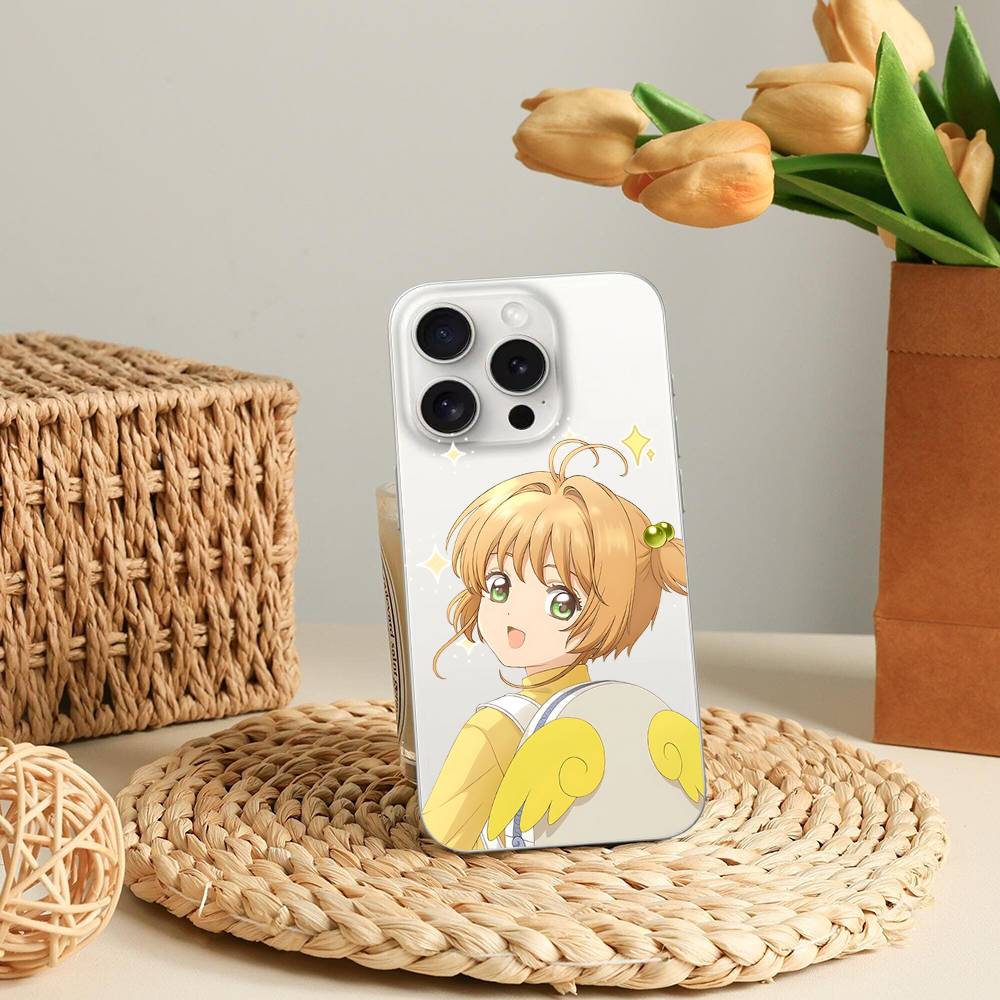 Cute C-Cardcaptor Sakura-S Phone Case For IPhone 17 16 15 12 11 Pro Max 14 Plus 13 Mini Clear Cover Soft Funda
